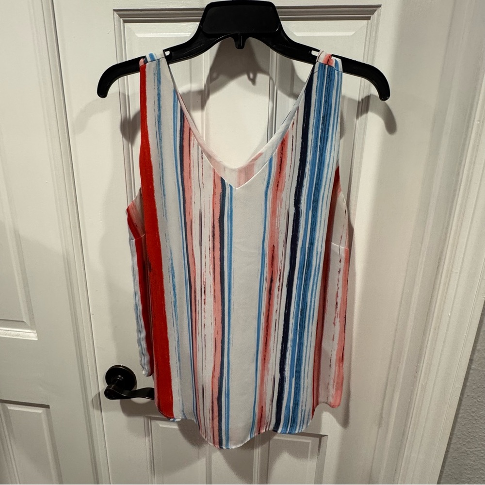 Dalia Sleeveless Striped‎ Blouse – Size L